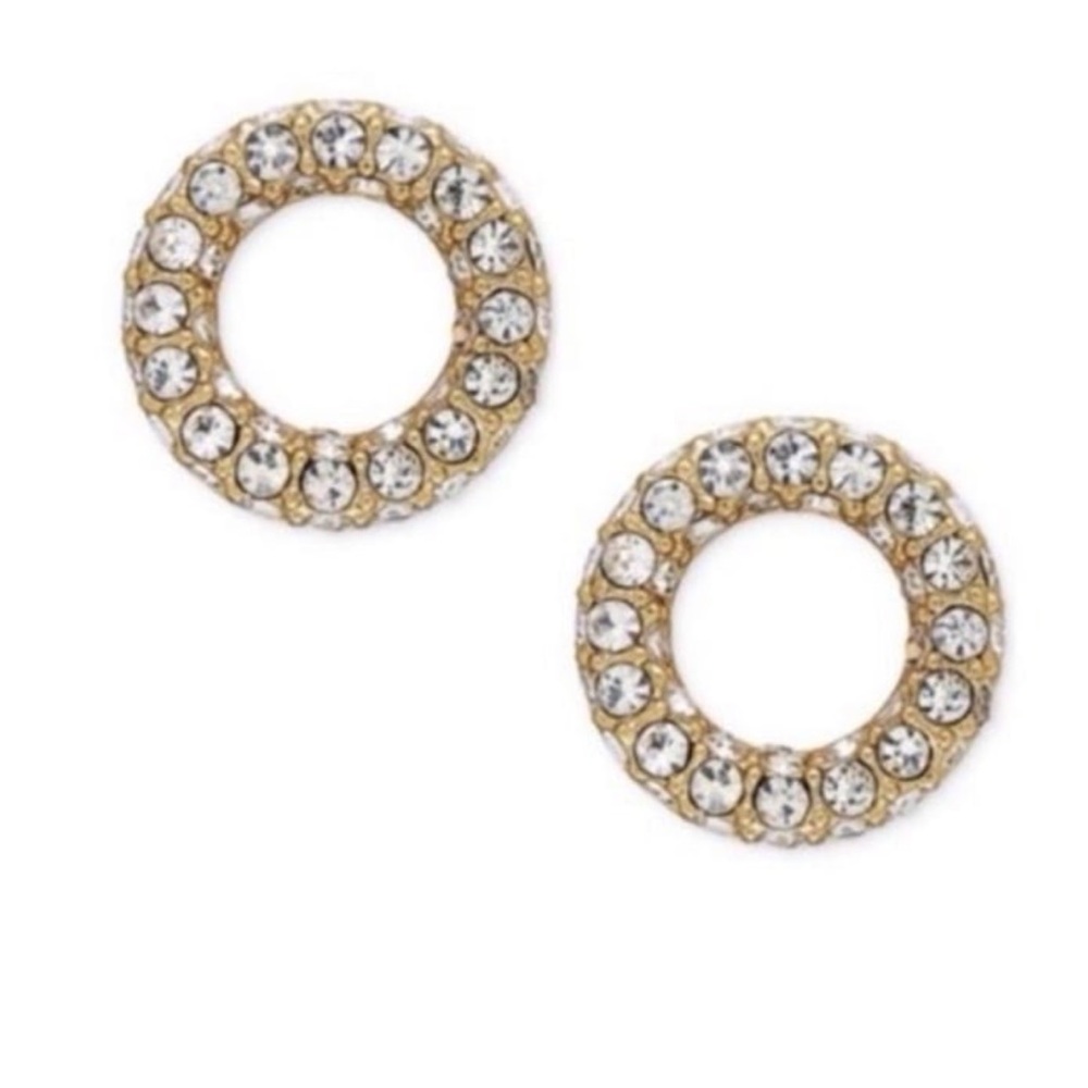 $68 Kate Spade open circle crystal stud Earrings